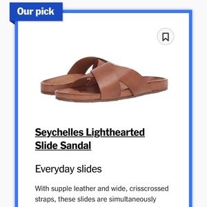 Brand-New Seychelles Lighthearted Slide Sandal in Tan - NIB
